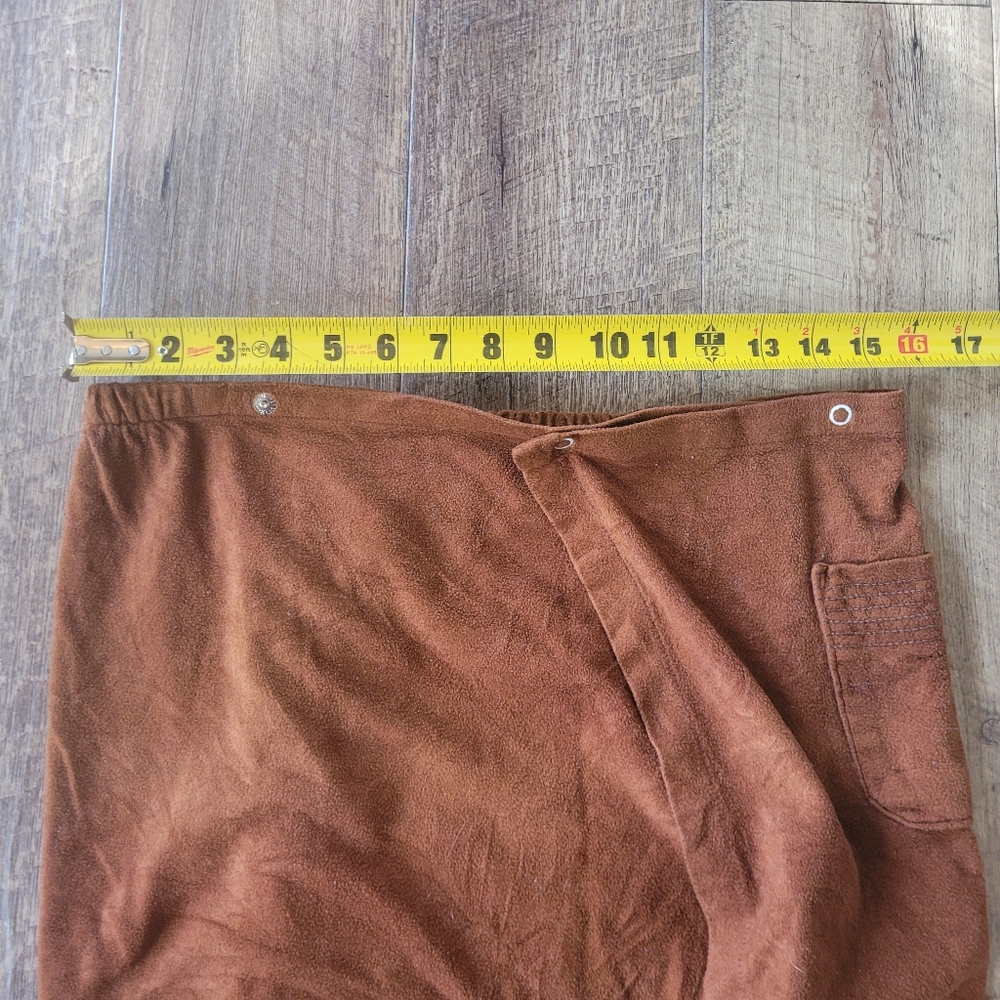 True Vintage 60s Burnt Orange Mens Wrap Around Towel/t133 - Picture 10 of 11